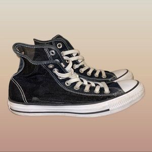 Converse Black Mesh High top sneaker shoes sz 8.5